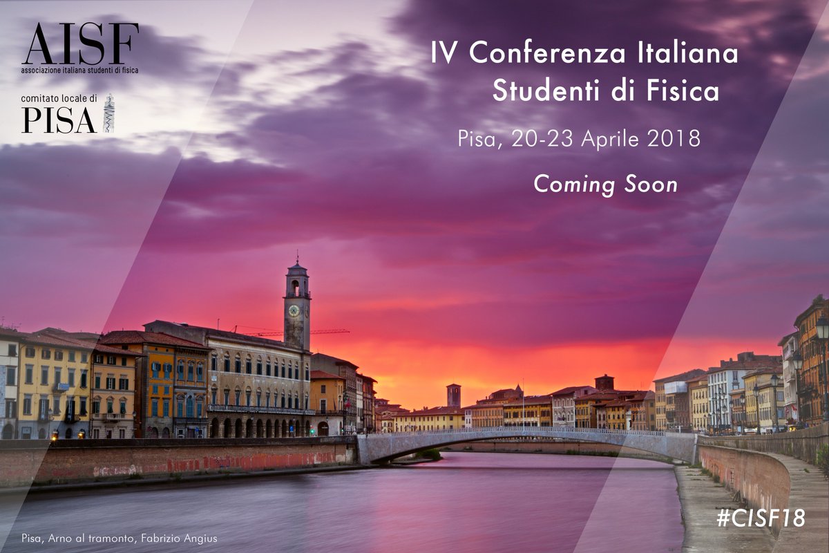 IV Italian Conference of Physics Students, Pisa, 20-23 April 2018 😄 more info coming soon! #CISF18 <a href="/INFN_/">INFN</a> <a href="/StampaCnr/">Stampa Cnr</a> <a href="/mediainaf/">MEDIA INAF</a> <a href="/NaturePhysics/">Nature Physics</a> <a href="/Fond_CNAO/">Centro Nazionale di Adroterapia Oncologica</a>
