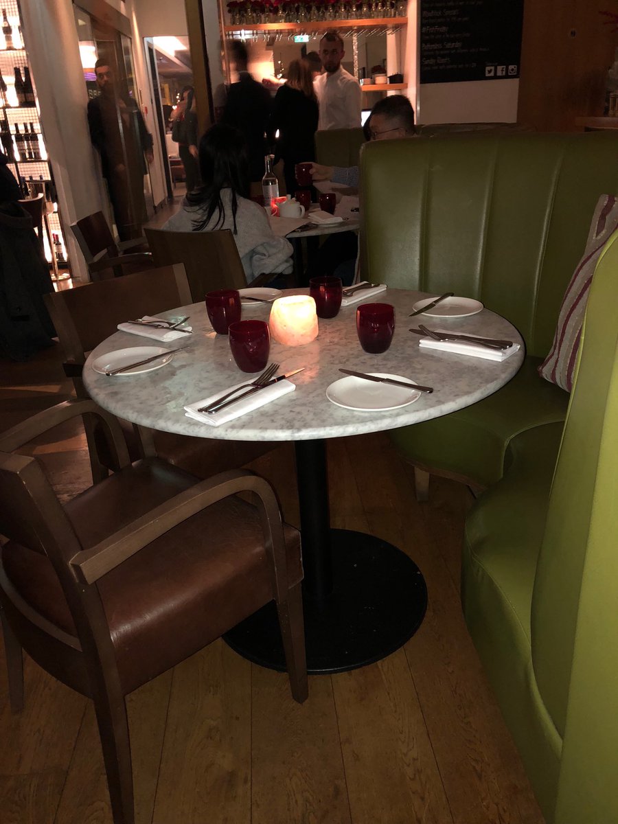 janboyle10's tweet photo. @mazegrill table set for 4 people, we are on the same size table but there are 6 of us, staff not very helpful. People on the table next to us have also complained and also told they can’t do anything about it. #notacceptable https://t.co/NXTxm2HXZy