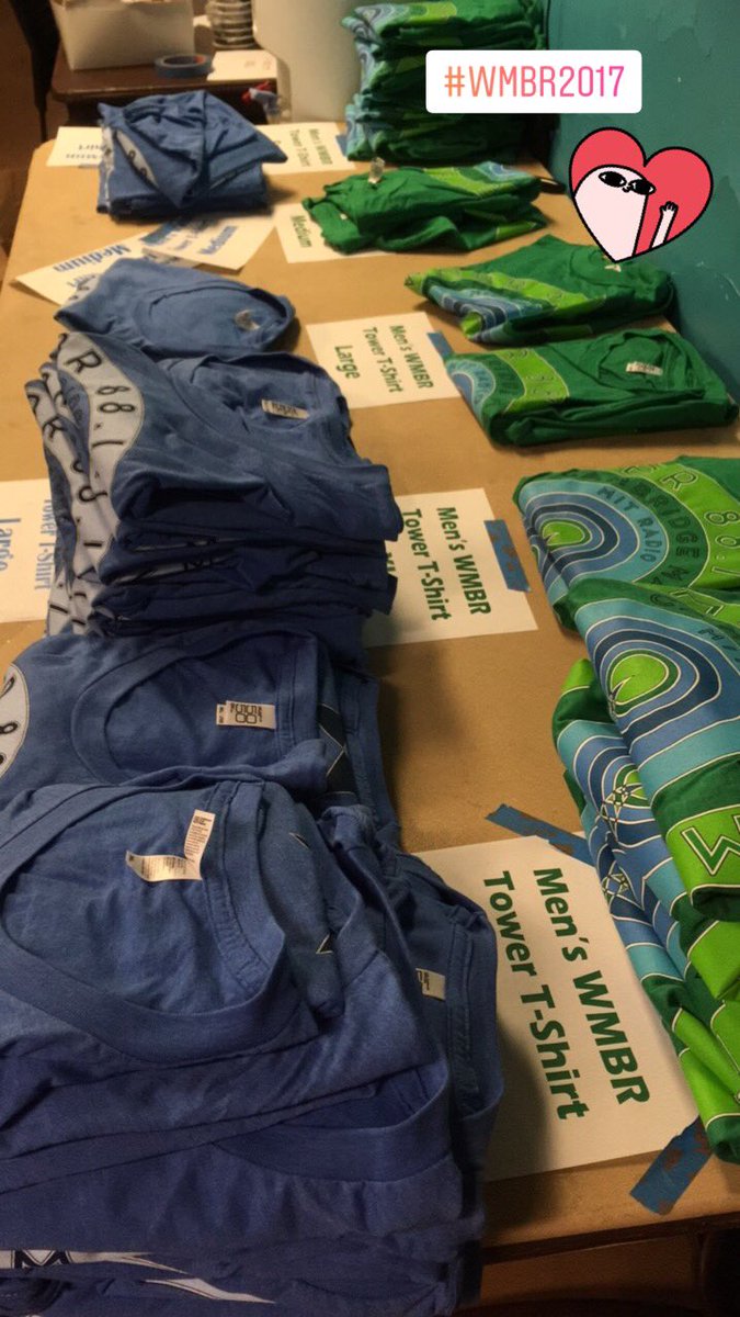 wmbr's tweet photo. We're having our annual mailing party and sending out mountains of fundraising premiums! #WMBR2017 https://t.co/qxKbL6g8xG