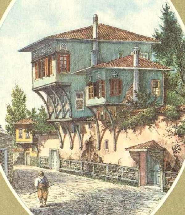 eski istanbul evleri suluboya calismam watercolour suluboya sanat resim resim sanatsal baski suluboya resimler