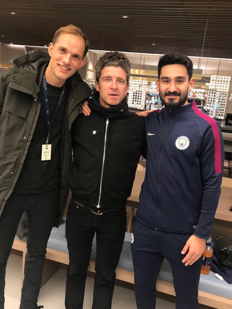 RT @TTuchelofficial: Nice evening with @IlkayGuendogan and @NoelGallagher. #mcitot #mancity #spurs https://t.co/yN2fsJ0AP1