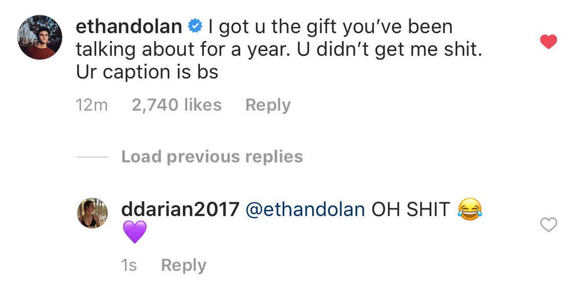 dolanskiwii's tweet photo. @EthanDolan you’re a bully 😂💙 https://t.co/2W0kTj1f08