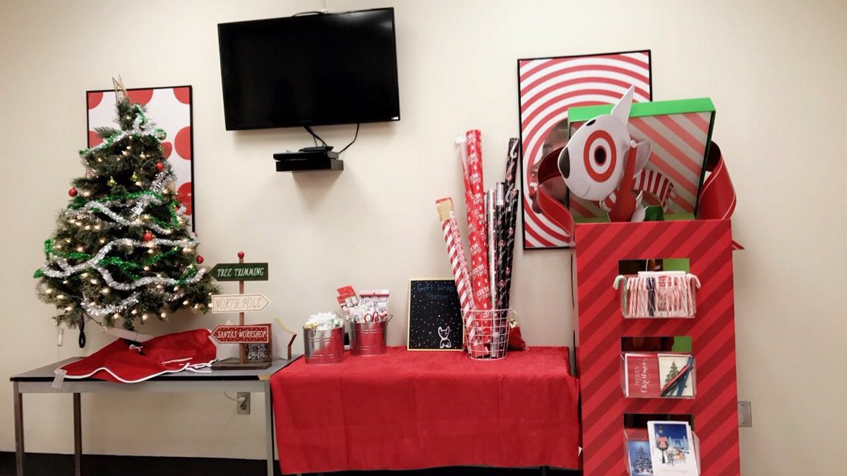 Gift wrap and Holiday Card Station for our amazing Norco team!