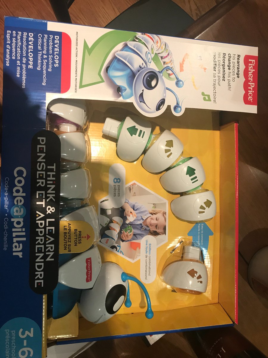 msbianchi_edu's tweet image. My nephews Christmas present this year #code-a-pillar #coding #codingathome