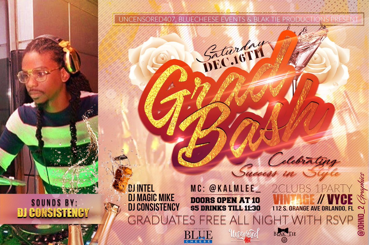 Humbly_Bald's tweet image. #GradBash2K17 🎓🎉 | 21+ | $5 Top Shelf til 11:30P | Vintage&amp;amp;Vyce 📍

DJs Intel x Magic Mike x Consistency