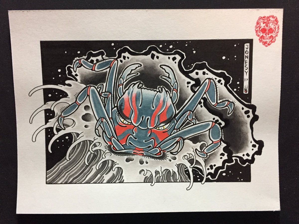 Crabs with a samurai face Crabs with a samurai face