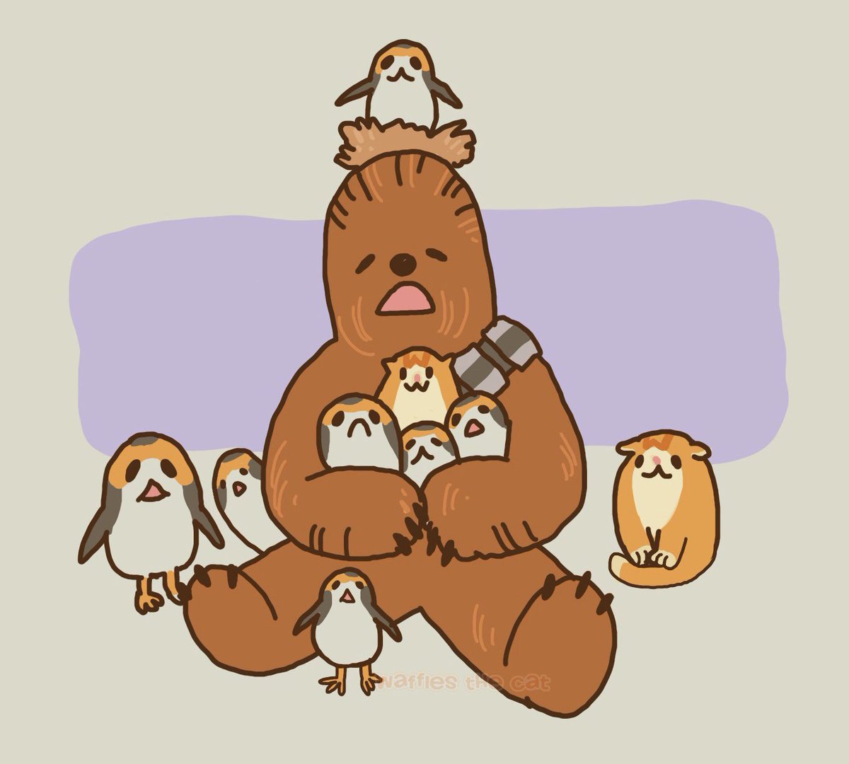 WafflesCat's tweet photo. Chewbaporggle #StarWars #TheLastJedi https://t.co/HAzrO1FJUz