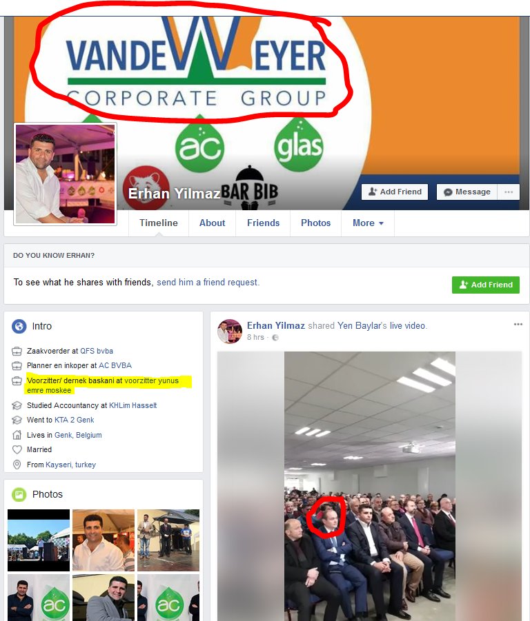 1_2tje's tweet photo. Burgemeester @wimdries op eerste rij bij opening van de 2e Turkse #Diyanet-kazerne in #Sledderlo, waar hij maar liefst €70.000 belastinggeld aan verspilde: https://t.co/FA6JjIn76O
cc. @FDW_VB @SamvanRooy1 @chrisjanssensVB
ter info: https://t.co/L6dbyi29r1 (moskeevoorzitter) https://t.co/f4nPKCSxyG