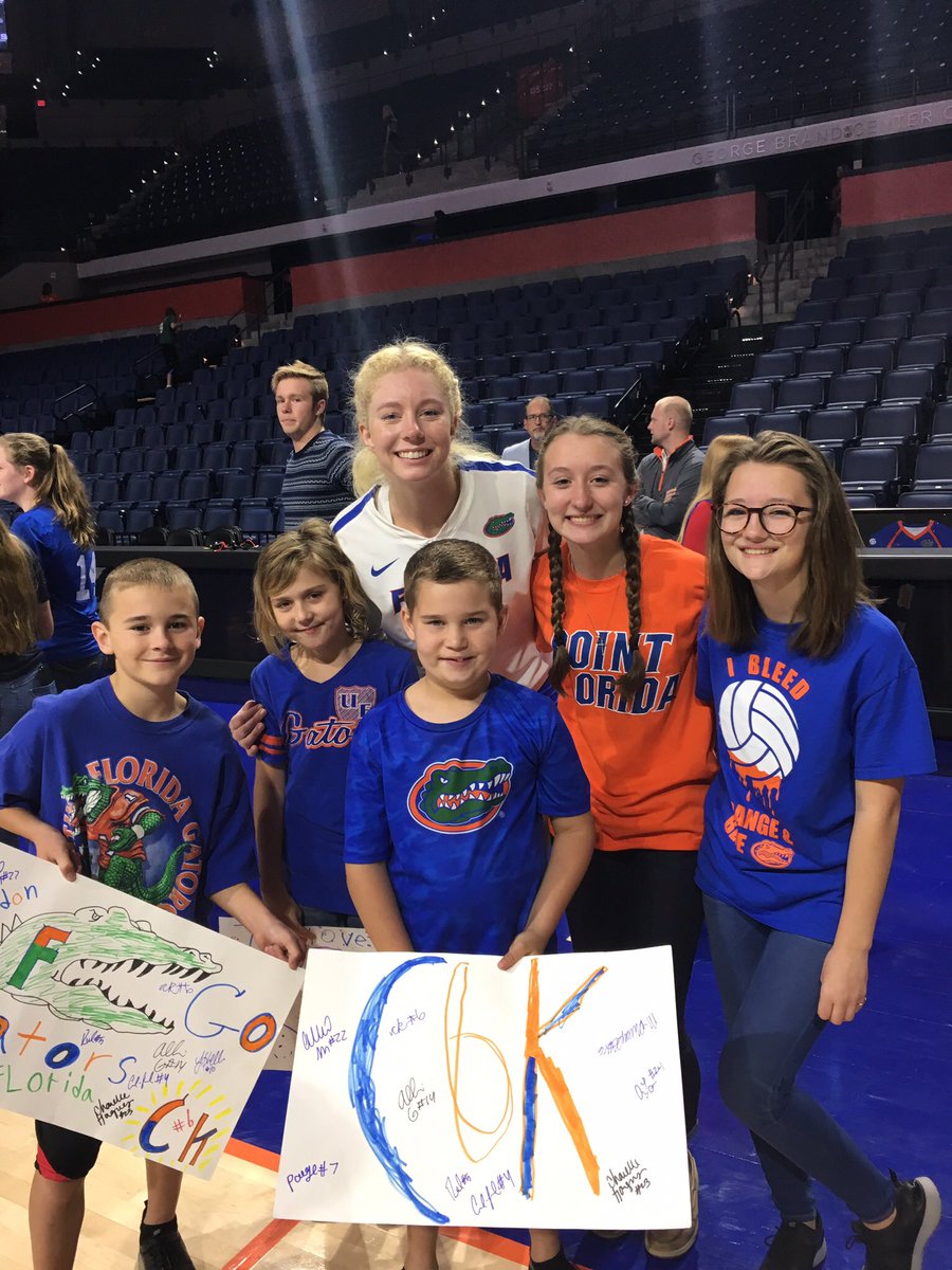 natalielslagle's tweet photo. I was there when @GatorsVB opened up the season by beating #1 Texas at the time and almost every home game after that. Tonight, I’ll be watching them play Nebraska for the national championship🏐🐊💙🧡 Good luck Gators you got this!👍🏻 #ChompKC #GoGators #NCAAVB https://t.co/OROGEeTm7p
