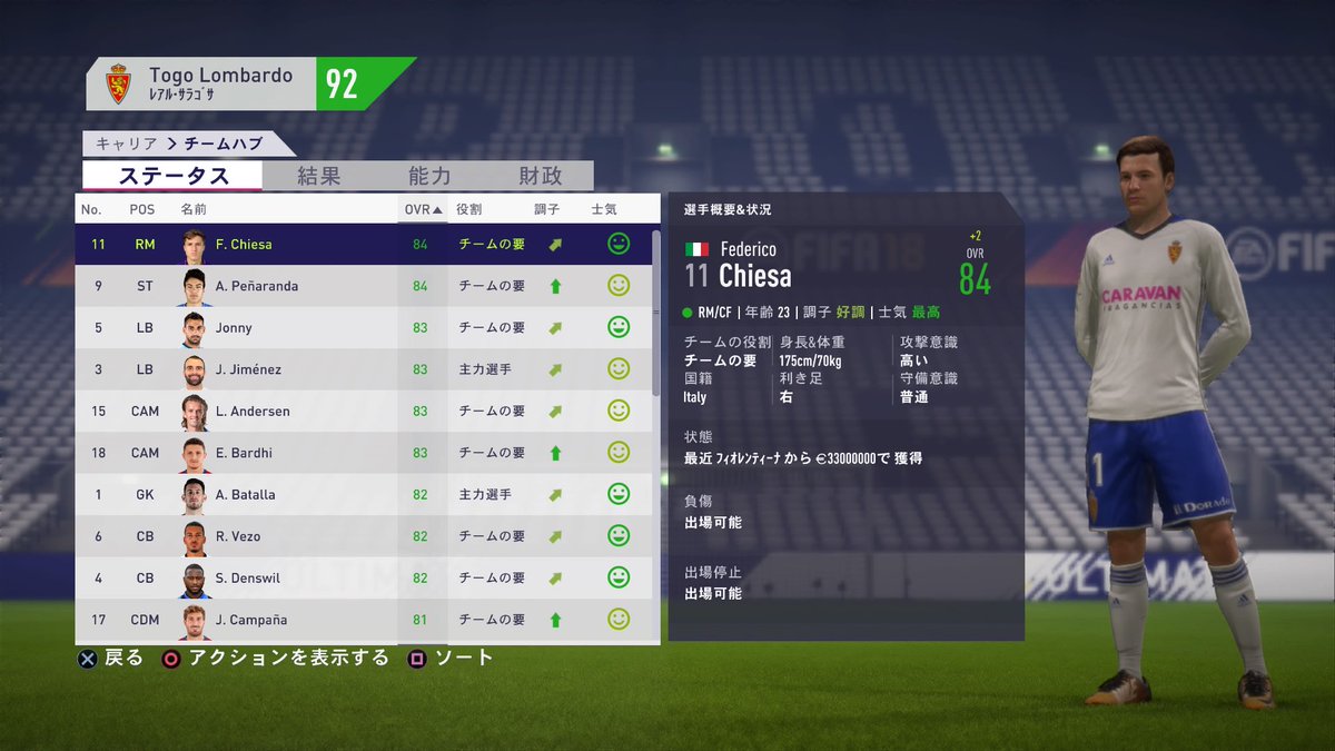 しぽごろ Fifa21ダンテ監督 Pa Twitter 4シーズン目冬の移籍市場オープン フリー移籍縛りに関わる現時点のチーム最高ovrは ペニャランダとキエーザの84 Fifa18 サラゴサキャリア しぽごろ Fifa21ダンテ監督 Pa Twitter 4シーズン目冬の移籍市場オープン フリー移籍縛りに関わる現時点のチーム最高ovrは ペニャランダとキエーザの84 Fifa18 サラゴサキャリア