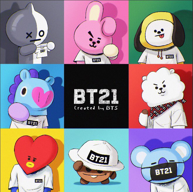 muñecos de bts bt21