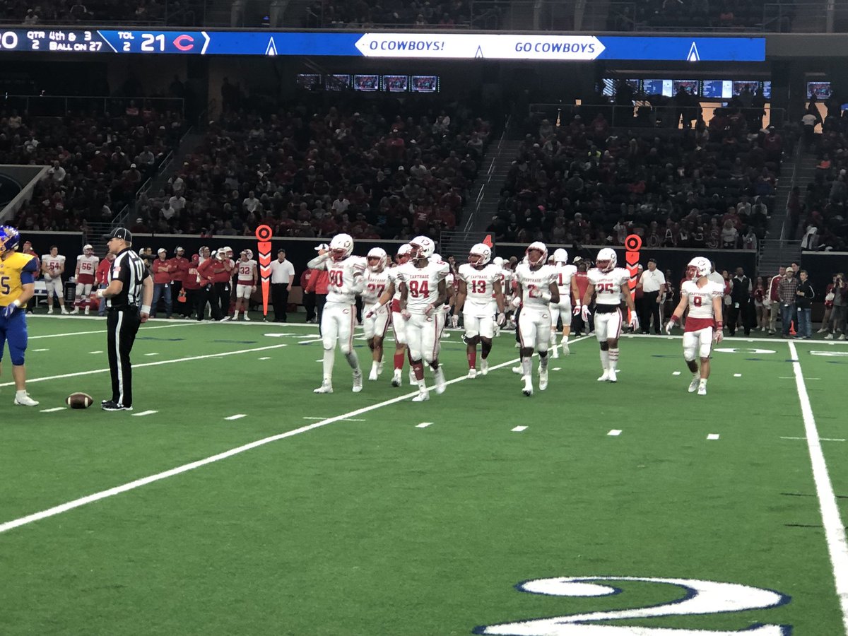 PrepNation_TV's tweet photo. #TXPrepStars: Class #4AI Semifinal 
Photo Gallery 15 By Boss Hogg BBQ.
@CarthageDawgs 46-39 @LVPirates
FINAL #TXHSFB #UILTexas https://t.co/y8PGvhAKO0
