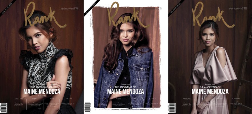 rankthemagph's tweet photo. @rankthemag is back!! Hot off the press. Our limited second release is now available exclusively at @CVMag_MKT. Enjoy your copies. Thank you for the unending support of #MaineMendoza #MaineMendozaforRank https://t.co/m1z6xvlFKn