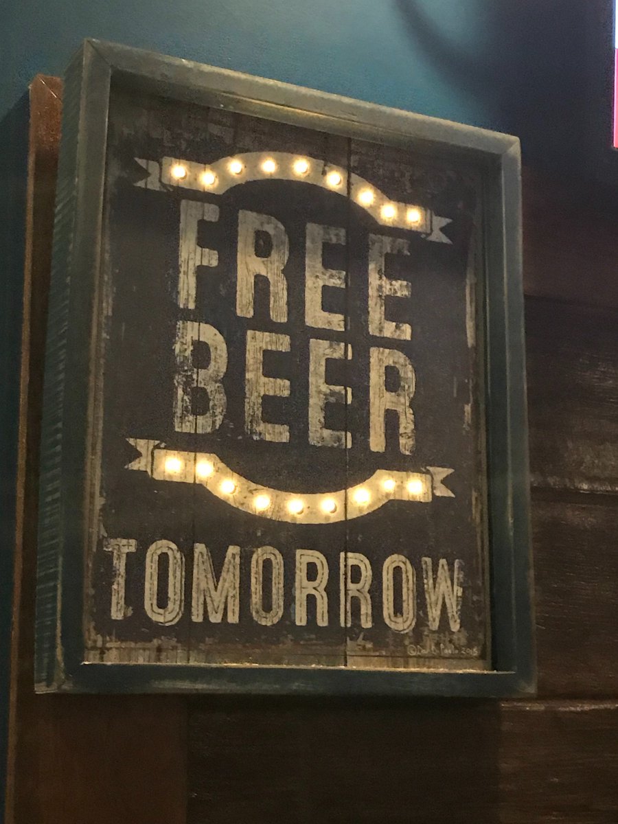 kdaigle's tweet photo. At my brother’s new bar and restaurant and I really love this sign of his. https://t.co/gajFDGecNp