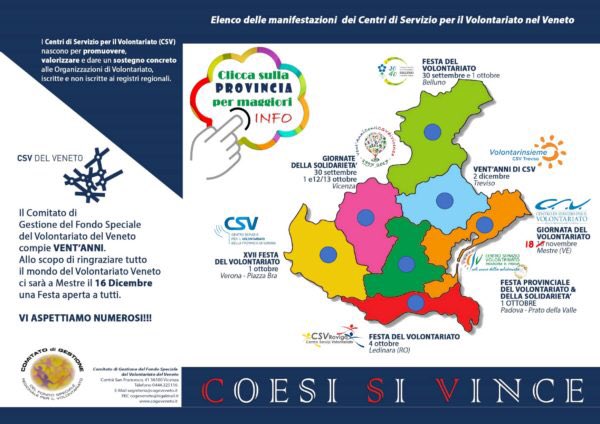 dal_rita's tweet photo. 16/12/2017
"Coesi si Vince" conclusione dei 20 anni di attività del Co.Ge., della Conferenza e dei 7 CSV del Veneto. #20anniCSV #volontariato #csvdelveneto #csvdivicenza #coesisivince https://t.co/cnyUpRInHj
