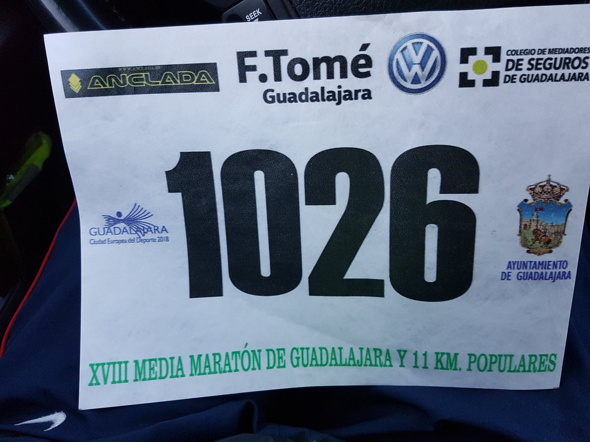 <a href="/lamediadeguada/">Media Maratón Guada y 11kms Witzenmann Española</a> Dorsal recogido 21k 🏃🏃🔝