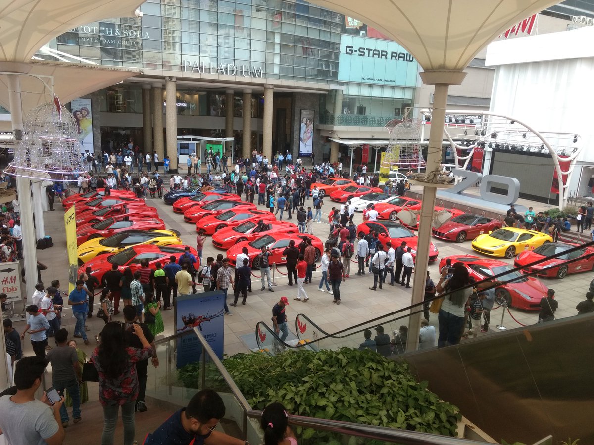 Zigwheels's tweet photo. The #Ferraris are on display at High Street Phoenix mall. 23 @Ferrari cars in total๐
#drivenbyemotion https://t.co/hnwhgdOfVm