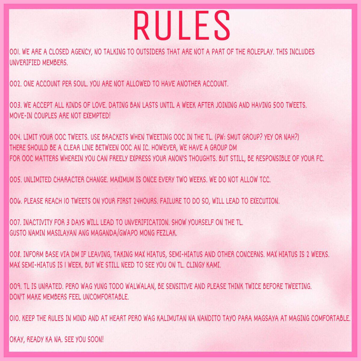 AMRNTHNTWT's tweet photo. ˗ˏˋㅤㅤrules! 🎀 https://t.co/1ZqysK0Ku1