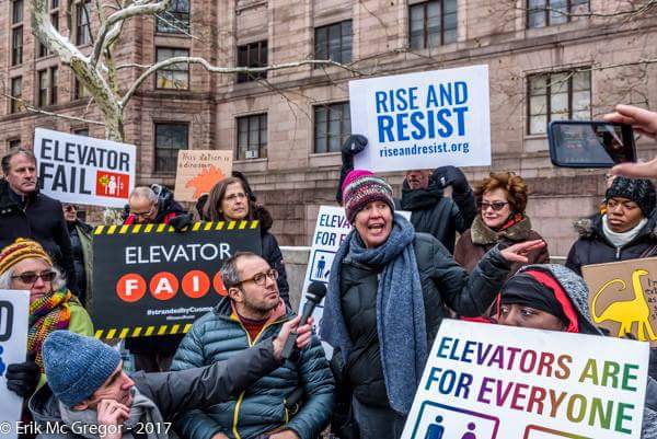 EqualAccessNY's tweet photo. Outside the museum of natural history 65 Million year's ago Dinosaurs became extinct 2017 they are still among us in the form of elevator access 😲😲😷😷😳😳🆘️ #EqualAccess♿ #ShameOnMTA #DisabilityIssuesMatters #CidnyFightsBack https://t.co/Ek4gu1P7G5