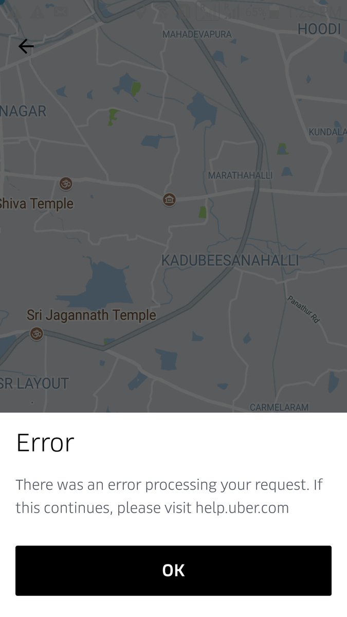 Dharmaraj05's tweet photo. @UberINSupport
Hi Team, I am not able to book ride for last one week tried mutiple times every time I am getting below error. Needed a quick help... https://t.co/VskPKbZ9P2
