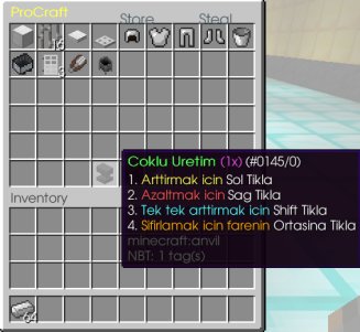 ProvanasM's tweet photo. ProCraft Eklentisi Sizlerle !
+ Tek yapmanız gereken yapacağınız itemin craft için gereken malzamelerini üzerinize almak ve Craft table sağ tıklamak ondan sonrası ProCraft'ın işi :)
- /fc toggle  Aç/Kapa
- /fc craft Vipler için SanalCraft penceresini açar. https://t.co/IBFgqCfRFt