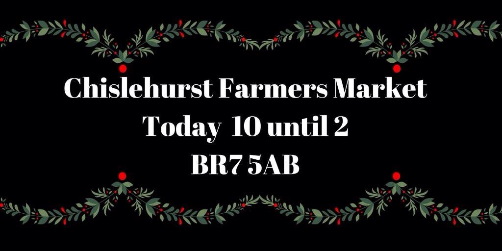 It's the last farmers market of 2017 in #Chislehurst today. Items available include biscuits with #Christmas designs, raspberry gin, sprouts, brandy butter, locally brewed beer, pigs in blankets and lots more. We open at 10