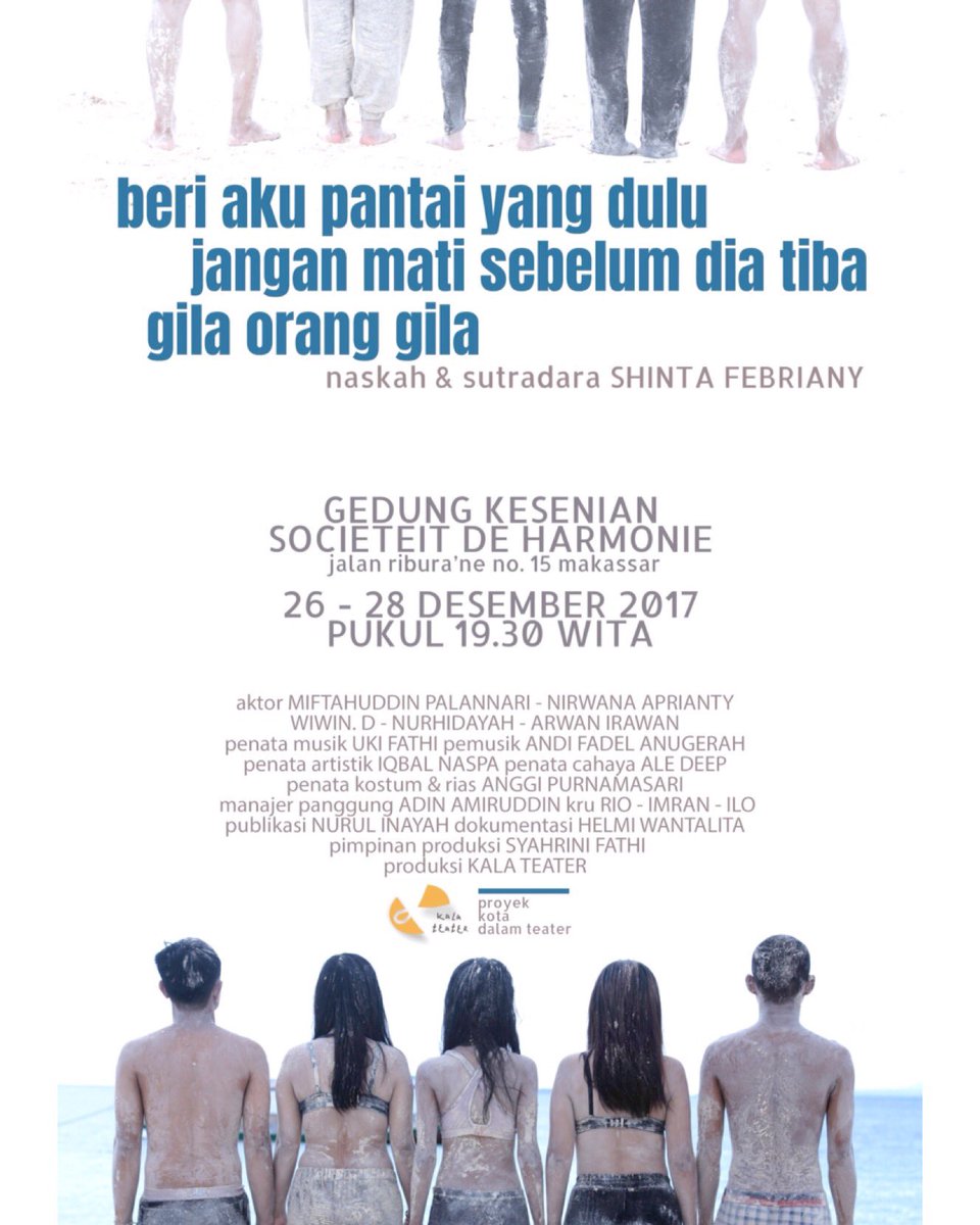 Kami ajak anda untuk mengapresiasi 3 pertunjukan dalam proyek Kota dalam Teater [City in Theatre Project]. Karena tempat terbatas sila anda pesan terlebih dahulu tiket melalui WA 081310856787.
Sampai jumpa ya, kawan-kawan!🤘🏼