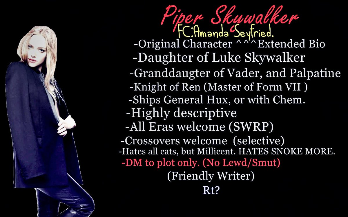 Smallest_Knight's tweet image. Penned by: #Blondie
Mother: @AlysofTatooine Father: @NotlikeVader 
#SWRP 
Video: youtu.be/jxhbIaSNpcI 
Extended bio: twitlonger.com/show/n_1sq6lef…