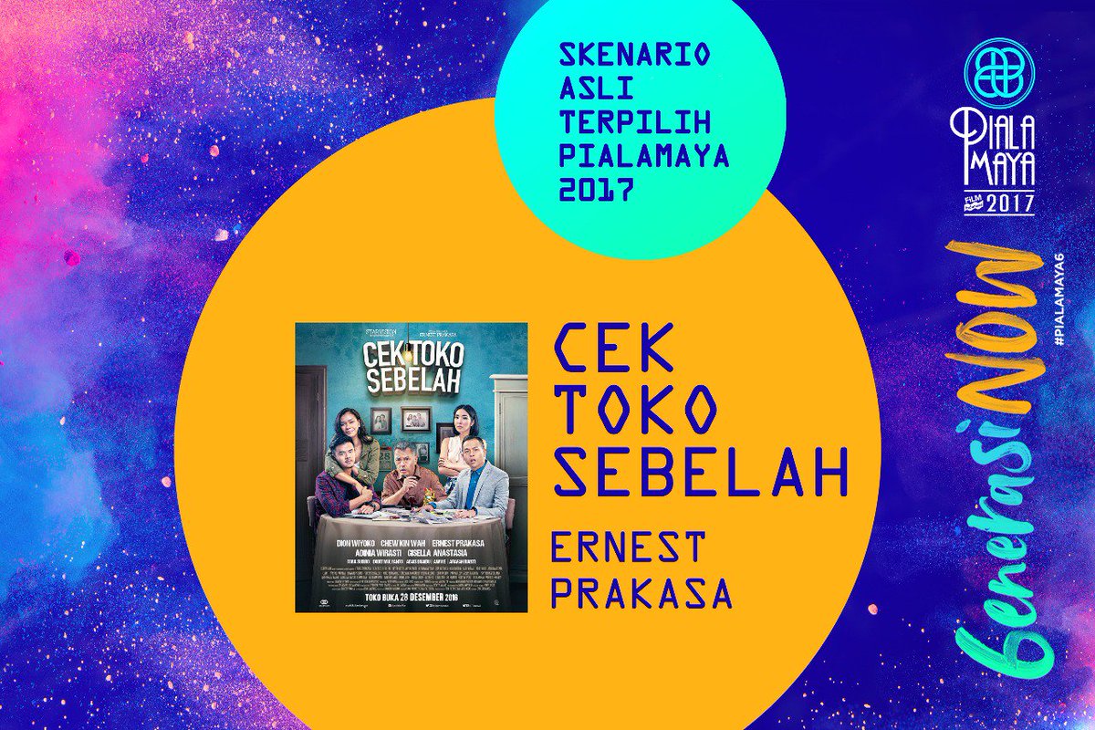 CGV_ID's tweet photo. @ernestprakasa meraih penghargaan Skenario Asli Terpilih untuk film Cek Toko Sebelah di #PialaMaya6. Selamat! #6enerasiNOW https://t.co/1DyKNIqNge