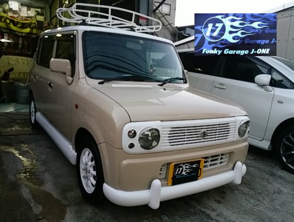 ファンキーガレージジェーワン Auf Twitter スズキラパンのロコマーク製エアロ ルーフキャリア付き製作致しました ベージュホワイトのレトロ風なラパンに仕上がりました T Co Ajkwhckmre 大阪ガレージジェーワン レトロ スズキラパン 軽自動車カスタム