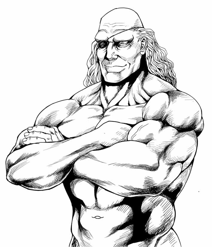 ふと 最近男のマッチョを描いてなかったな と思って衝動的に描いた筋肉落書き 鴨川葱男のイラスト
