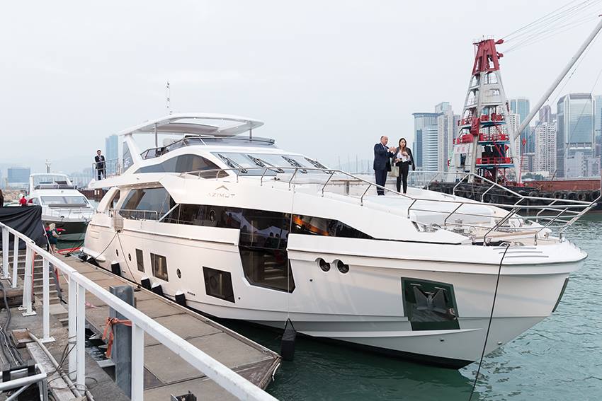 AzimutYachtsHK's tweet photo. #AzimutYachts and @ApolloAutomobil celebrate the Asian premieres – #AzimutGrande 27 Metri and Apollo Intensa Emozione (IE) – at @RHKYC, with local singer Julian Cheung performing on the newly Asia-launched 27m yacht.

#HongKong #royalhongkongyachtclub  #apolloIE #juliancheung https://t.co/UbhoYOlHBJ