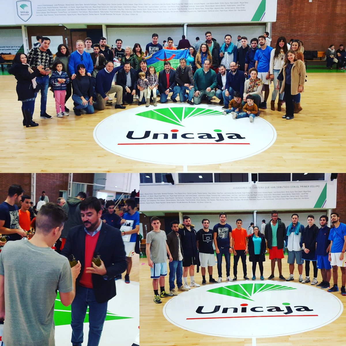 📸 #LosGuindos viven una fiesta solidaria con 3x3. Los chicos de <a href="/MalagaAcoge/">Malaga Acoge</a> reciben regalos de los patrocinadores #SponsorTeam del #Unicaja <a href="/FundUnicaja/">Fundación Unicaja</a>