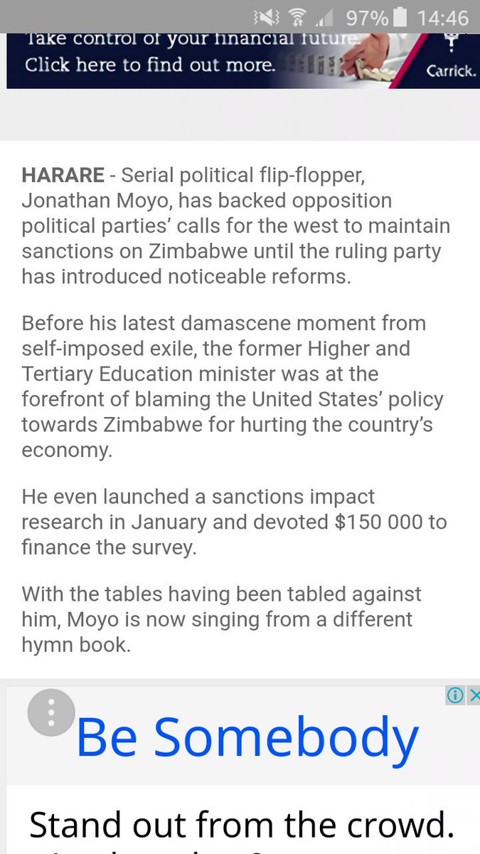 MamboMuntu's tweet photo. @DailyNewsZim 
@ProfJNMoyo is not on self-imposed exile. He is was one the culprits that surrounded Mugabe like what S.B Moyo said on his 4am statement. Munhu ari kutodiwa uyu https://t.co/Y4bMBPQJNF