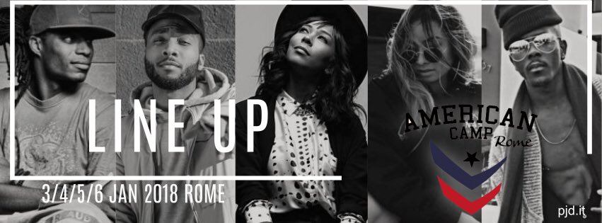 American Camp 2018-
3-4-5-6 Jan ROME
Robert Green-Ysabelle Capitule-Galen Hooks-Devin Solomon-Niako.
So much more than a dance camp, it s a real experience of life . Infobooking pjd.it @LAMARREMICHAEL <a href="/Ysabellecaps/">Ysabelle Capitulé</a> <a href="/PJustDance/">PJD</a>