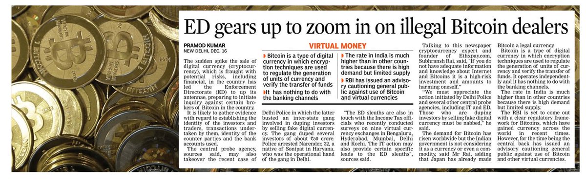 ethxpay's tweet image. @ethxpay COO @SubharanshRai Asianage epaper