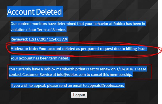 Kreekcraft On Twitter So I Apparently Got Banned On Roblox - ad billing roblox
