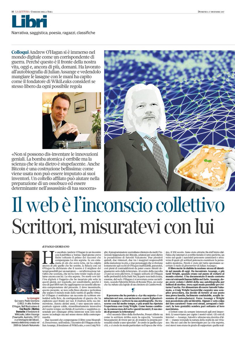 valeinparis's tweet photo. Il web é l’inconscio collettivo #daleggere l’intervista di Paolo Giordano oggi su @La_Lettura a Andrew O’Hagan @adelphiedizioni https://t.co/UmXshXM9Hi