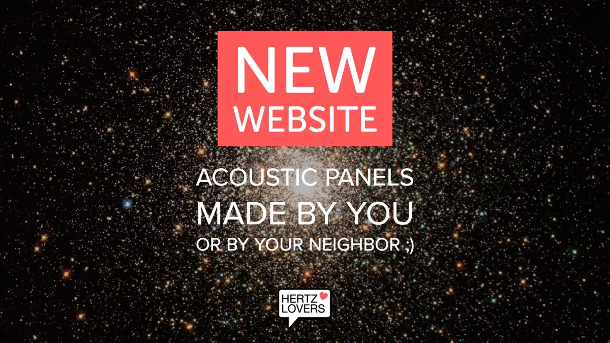 HertzLovers's tweet photo. We are proud to launch a newly redesigned web with new acoustic tips and the possibility to buy homemade acoustic panels from a neighbor in your community.
#greatsoundmadeeasy #soundtreatment #opensourceacoustics #diy #difo https://t.co/g72AUNH4BK