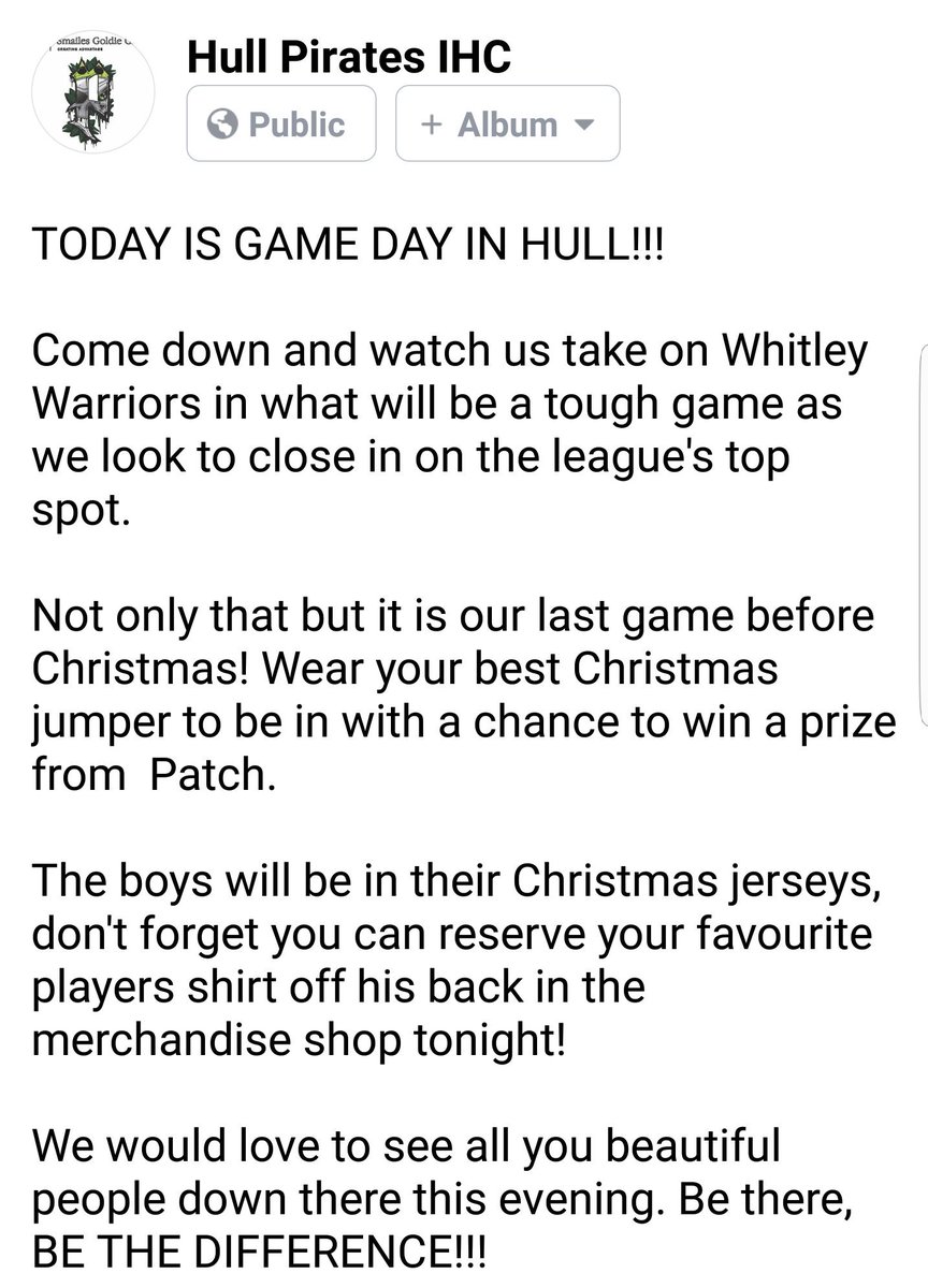 Pirates_MNL's tweet photo. Tonight, 5:30pm, we take on @WhitleyWarriors in Hull #wearepirates #bethedifference #pushforthetop https://t.co/1QaY9Y0fJP