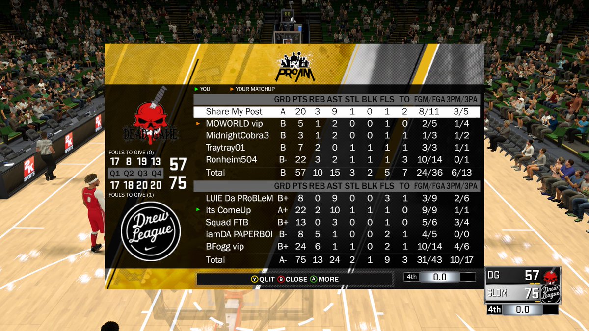 ProjectedG's tweet image. Good Games to @deadgame2k 💯💪🏽 went (2-0) tonight...Hopefully see them boyz again✊🏽 @youFamousEnough @2kProAmReport @MPBA2K
