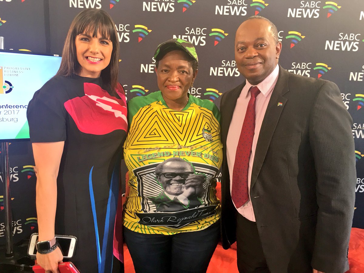 peterndoro's tweet photo. @ANCWomensLeague President #BathabileDlamini told #sabcnews she is happy that potentially a female president or deputy president will be elected at #ANC54Conference . She says she and the Women’s League will fully support Cyril Ramaphosa if he is elected @MYANC President https://t.co/57bDH0jwXk