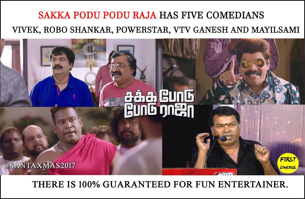 citywritersoffl's tweet photo. 5 comedians are ready to entertain you in Sakka Podu Podu Raja #6DaysForSPPR #SPPR @iamsanthanam
#SakkaPoduPoduRaja #SakkaPoduPoduRajaFromDec22 #SantaXMas2017 #STRMusical #Santhanam @vtvganeshoff @vtv_productions @I_am_Vaibhavi @iam_raghavan @shiyamjack @tridentarts16 https://t.co/xyVSaaLlVd