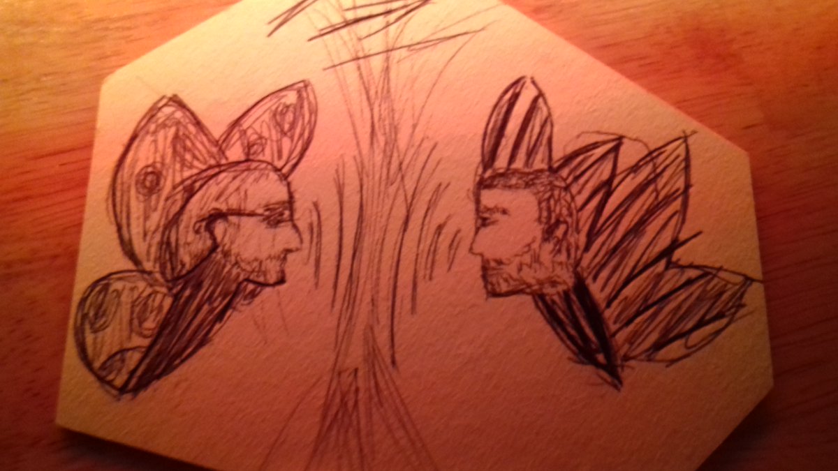 LucyARyan's tweet photo. This is a picture I drew of my boyfriend and his friend having a battle https://t.co/x77KWw5N5C
