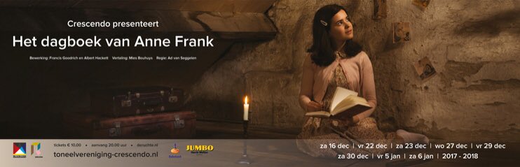 Bijzonder, indrukwekkend, aangrijpend, voelbaar: ‘Het dagboek van Anne Frank’ door toneelvereniging #Crescendo #Someren <a href="/DeRuchte/">De Ruchte</a>. Trots👍