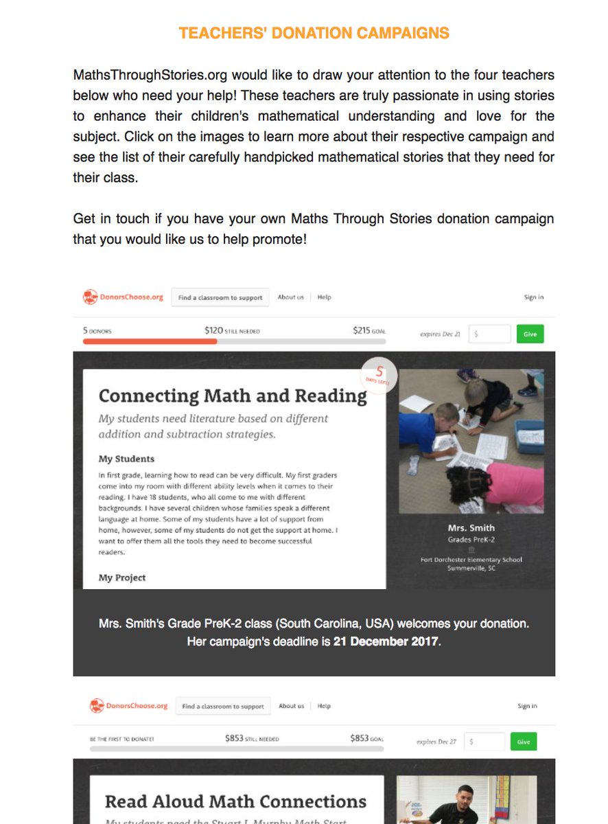 MathsStories's tweet photo. The November/December issue of our https://t.co/uEdpWsXi1C newsletter is here! https://t.co/lOhkupyk9E Our biggest issue yet with new sections! Please help retweet and subscribe! Happy Holiday, everyone! We look forward to bringing you more Maths Through Stories-ness in 2018! 🤪 https://t.co/R8kSoVjFKn
