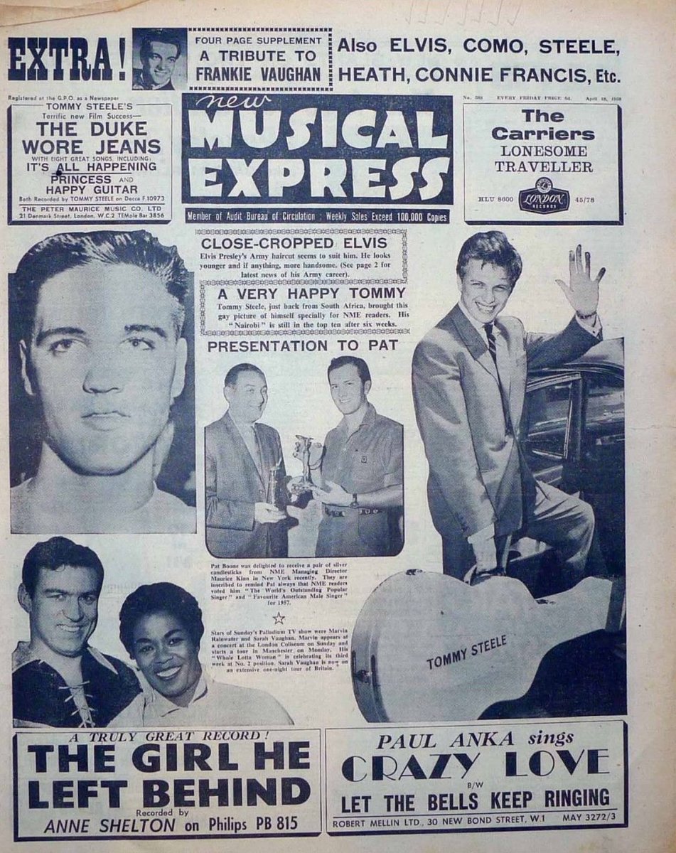 Happy birthday to Tommy Steele, 81 today 