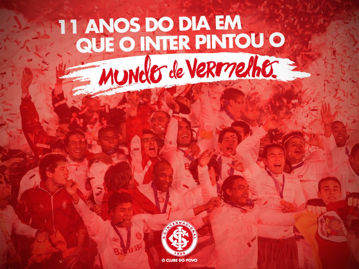 SCInternacional's tweet photo. 17 de dezembro de 2006, um dia eternizado na história do Colorado. Mais um dia que provamos não acreditar no impossível. O dia que a paixão de um povo pelo vermelho e branco conduziu, na raça e no grito, nosso manto com as três letras entrelaçadas no peito ao topo do mundo! https://t.co/XeqvoDKkxU