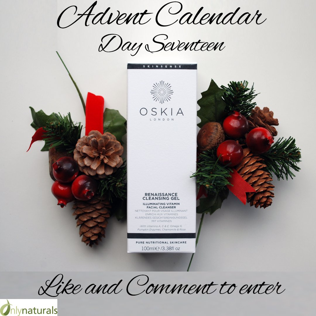 Advent Calendar Day 16 - Win an <a href="/OSKIA/">OSKIA Skincare</a> Renaissance Cleansing Gel. You can enter on our Facebook or Instagram pages, or both to double your chances! instagram.com/onlynaturalsuk/ facebook.com/onlynaturals/ #organicbeauty #naturalbeauty #advent #christmas