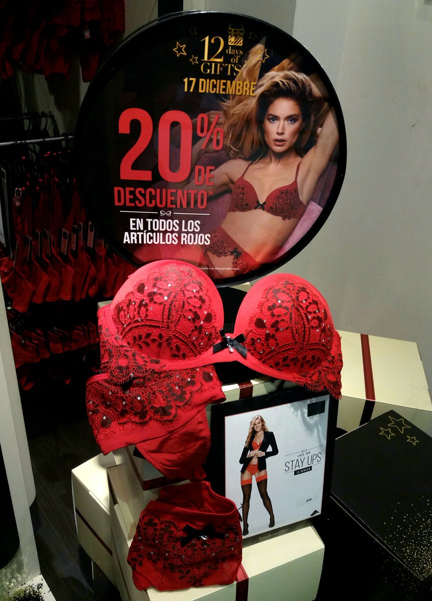 Día 5 de los #12daysofgifts en #hunkemollergrancasa!!!🎀sólo hoy 20% de descuento en artículos rojos❤❤ <a href="/rmoratahkm/">Raquel Morata</a> <a href="/TRamosDesi/">Desiree Trascastro R</a> <a href="/Trainer_HKMSP/">HKM_Trainer SP</a> <a href="/Hunkemoller/">Hunkemöller</a>